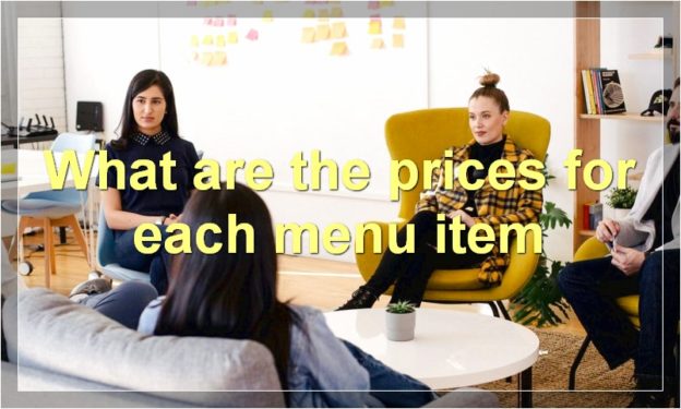 What are the prices for each menu item