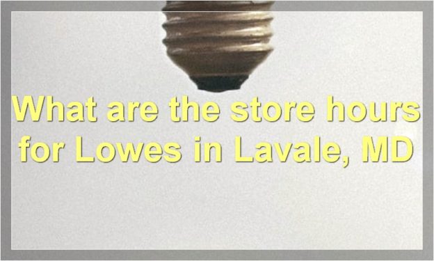 What are the store hours for Lowes in Lavale