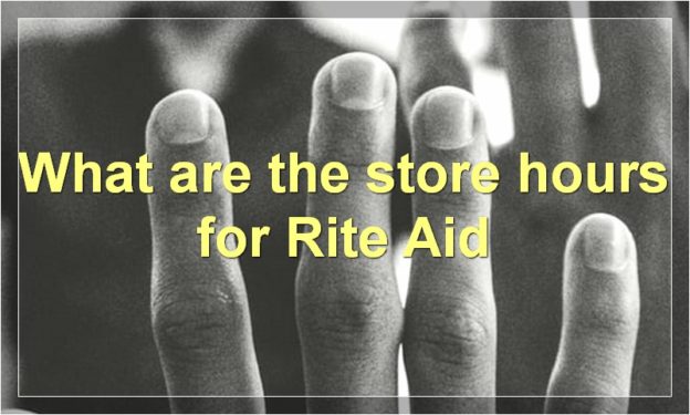 What are the store hours for Rite Aid