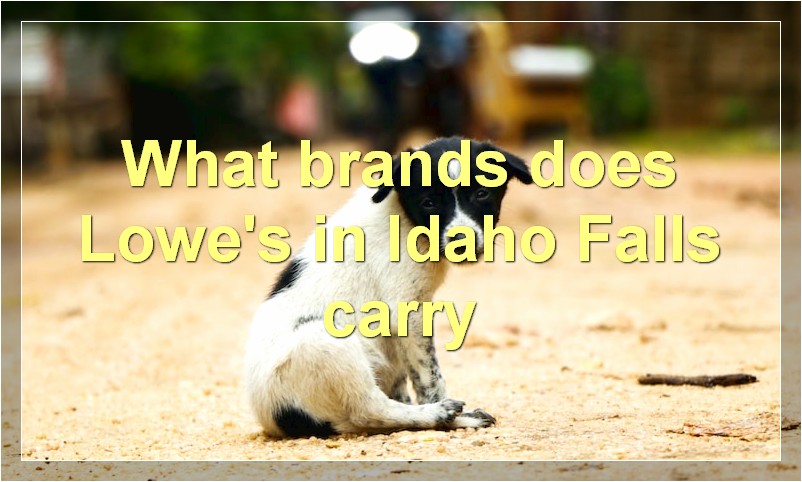 What brands does Lowe's in Idaho Falls carry