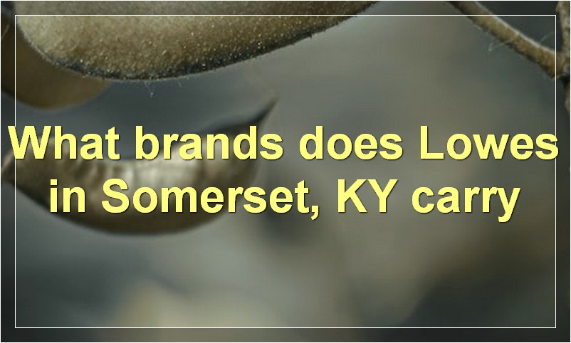 What brands does Lowes in Somerset, KY carry