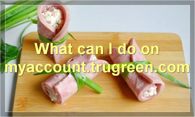 What can I do on myaccount.trugreen.com
