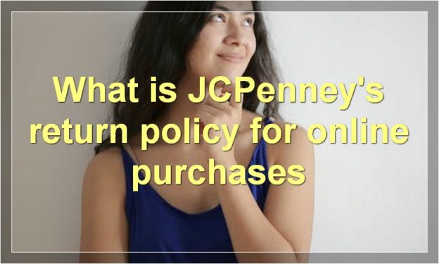 What is JCPenney's return policy for online purchases