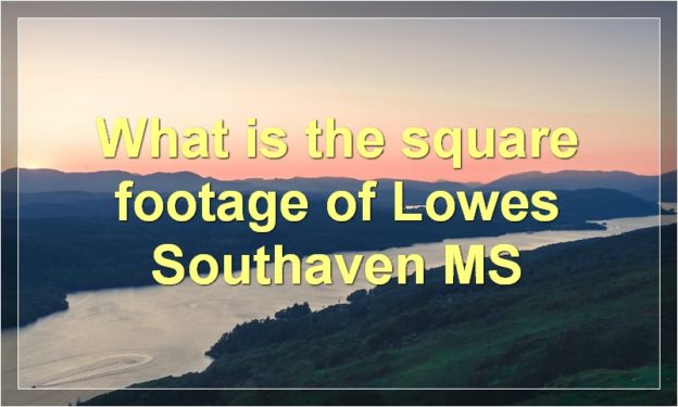 What is the square footage of the Lowes in Hornell