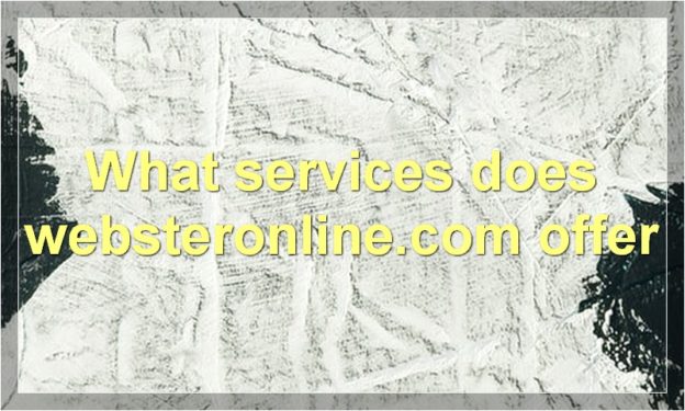 What services does websteronline.com offer