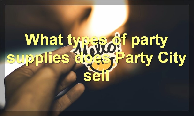 What types of party supplies does Party City sell