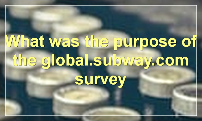 What was the purpose of the global.subway.com survey
