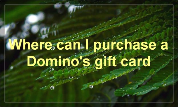 Where can I purchase a Domino's gift card