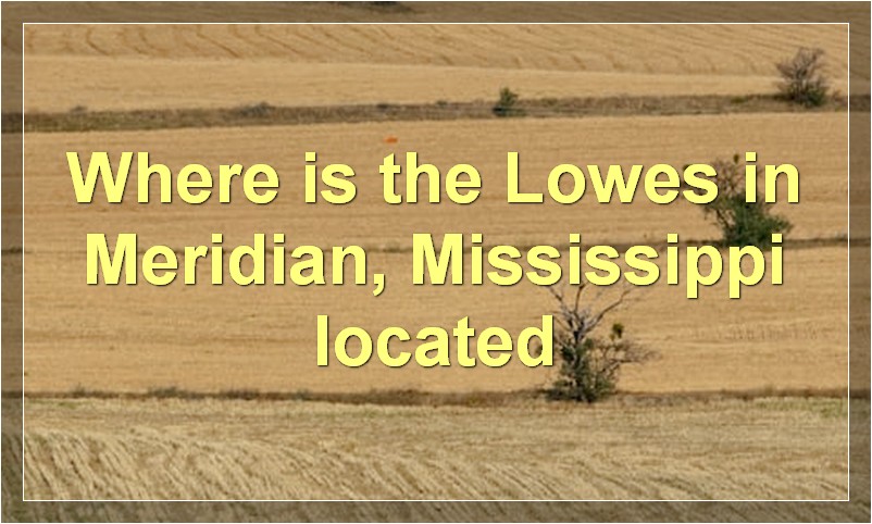 Where is the Lowes in Meridian, Mississippi located