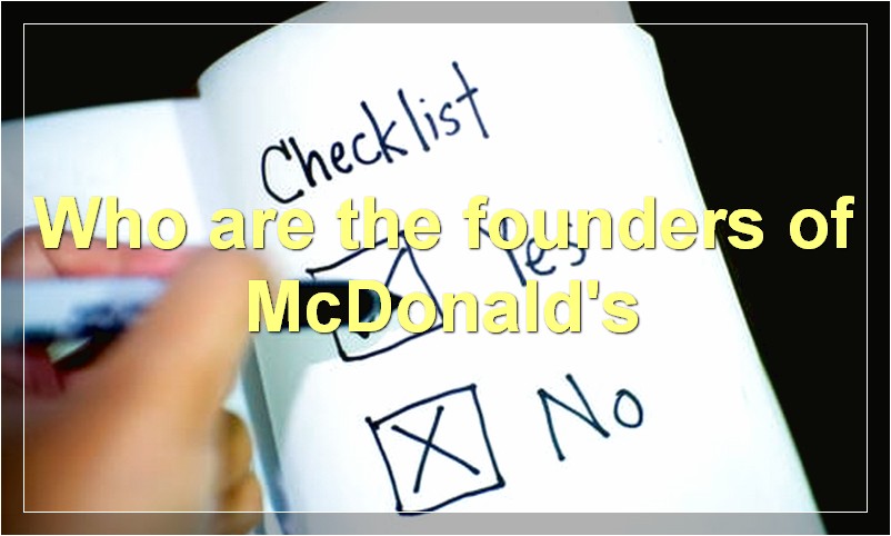 Who are the founders of McDonald's