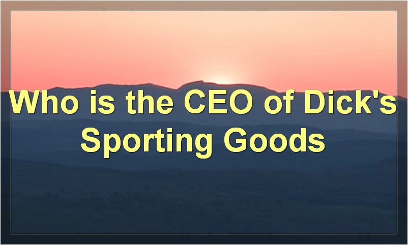 Who is the CEO of Dick's Sporting Goods