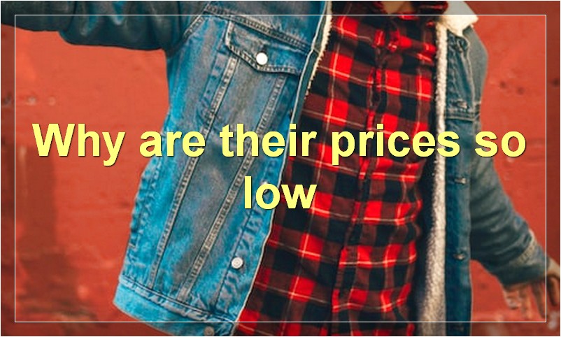 Why are their prices so low
